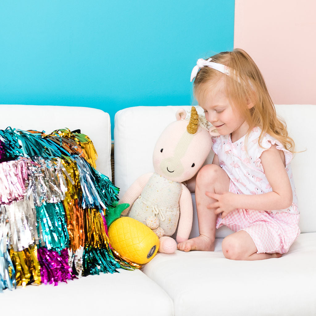 Pink Flamingo Onesie with Bows - HoneyBug