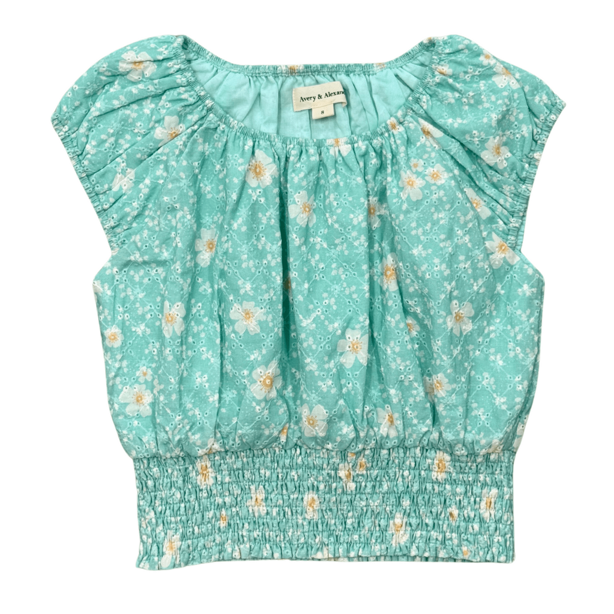Eyelet Peasant Top