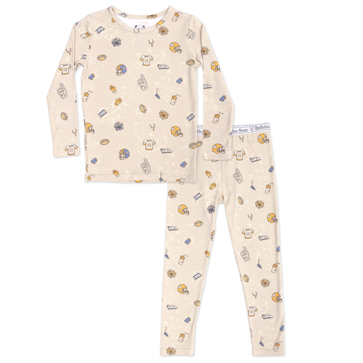 Football Bamboo Kids Pajamas - HoneyBug