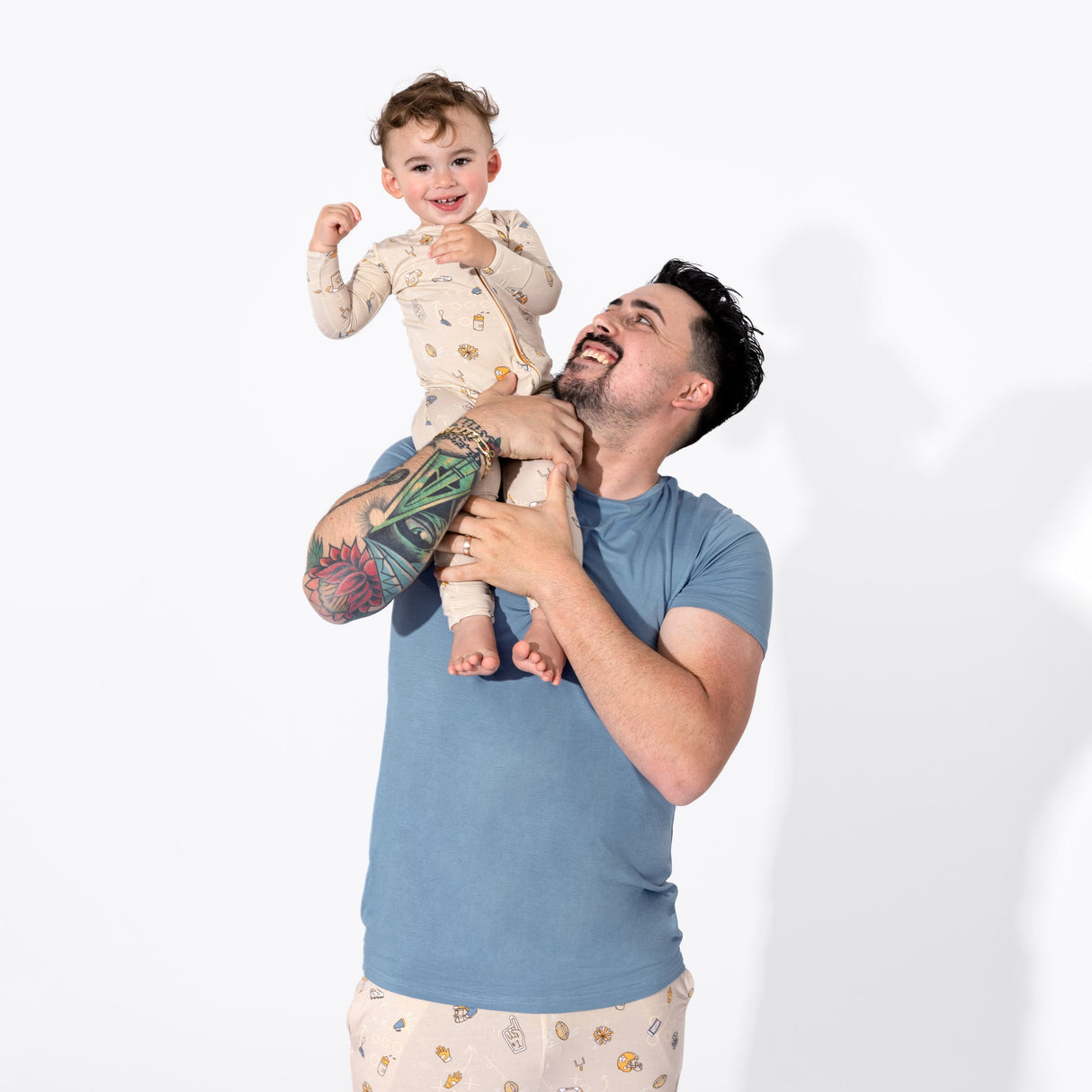 Football Bamboo Men's Pajama Set - HoneyBug