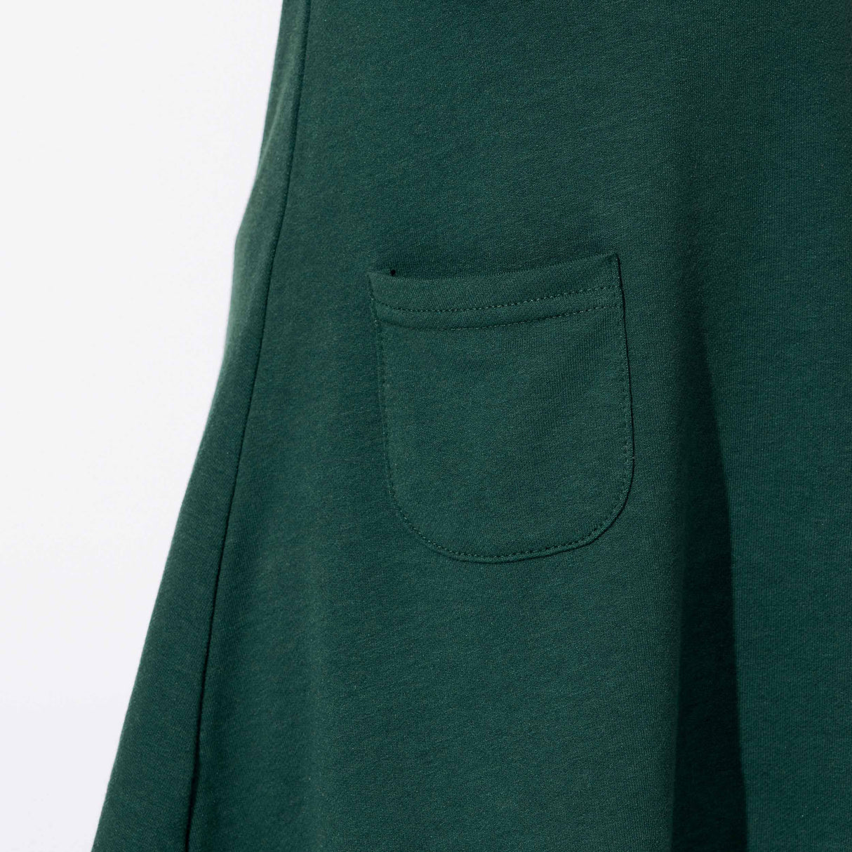 Forest Green Bamboo Terry Daywear Girls' Long Sleeve Dress - HoneyBug