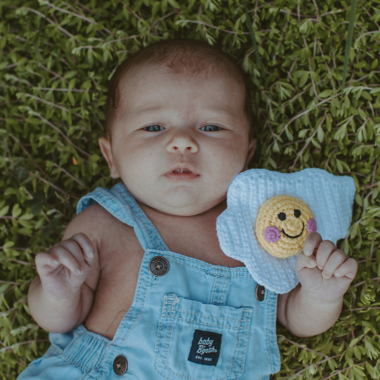 Pretend Play Food Rattle - Fried Egg - HoneyBug