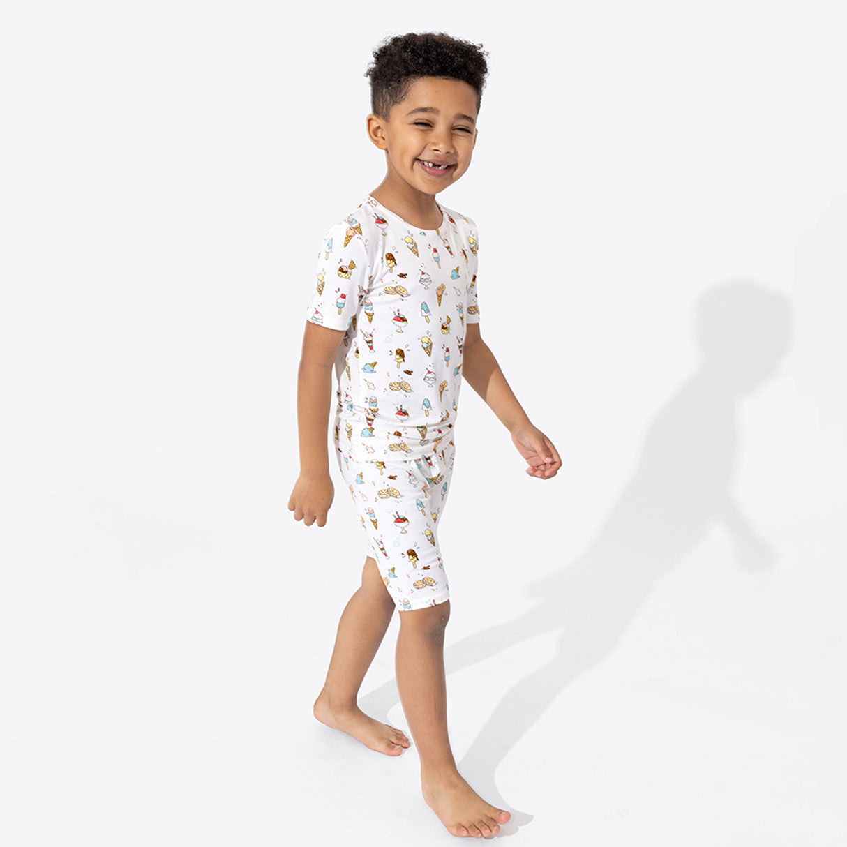 Ice Cream Bamboo Kids Pajama Short Set - HoneyBug
