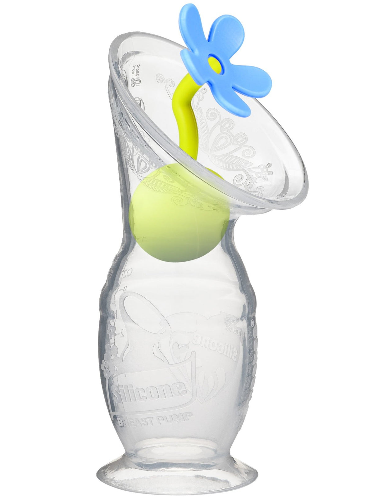 Haakaa Gen 2 Silicone Breast Pump with Suction Base 4 oz and Silicone Flower Stopper Set - HoneyBug