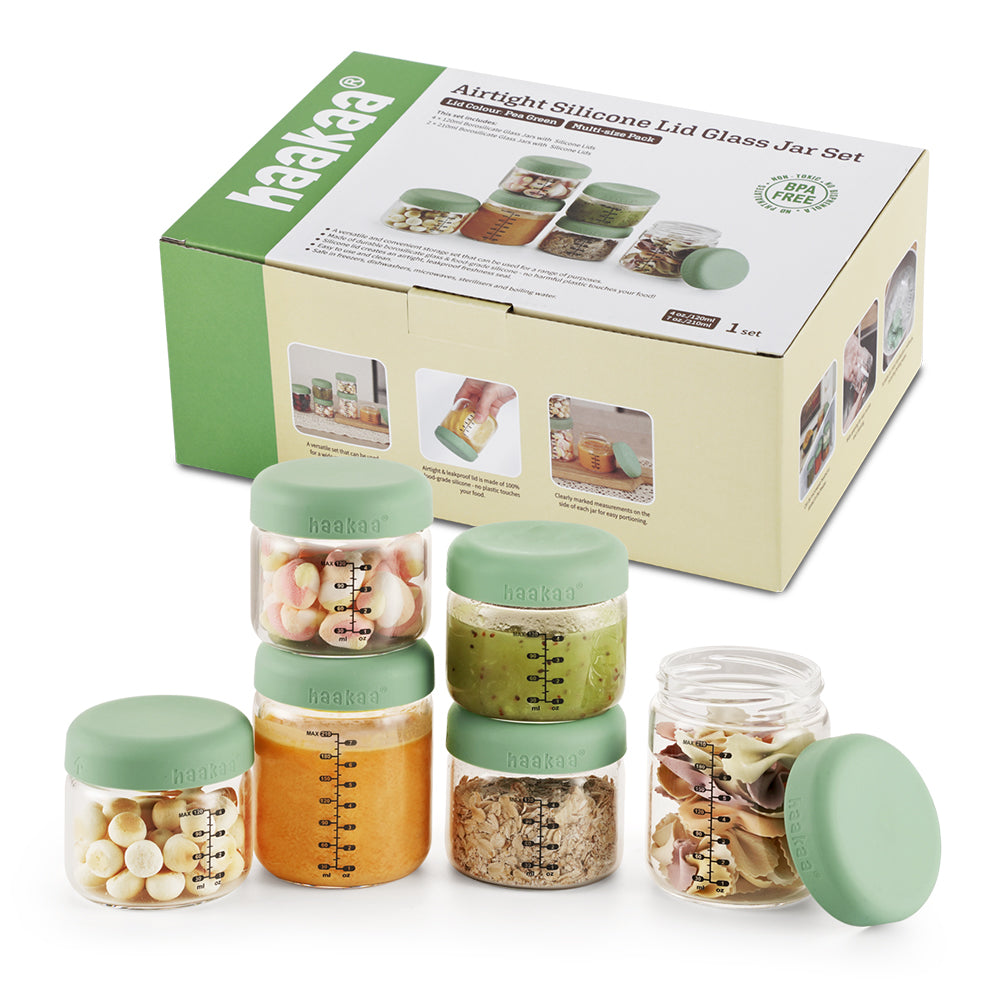 Haakaa Sealed Glass Storage Jar Set - HoneyBug