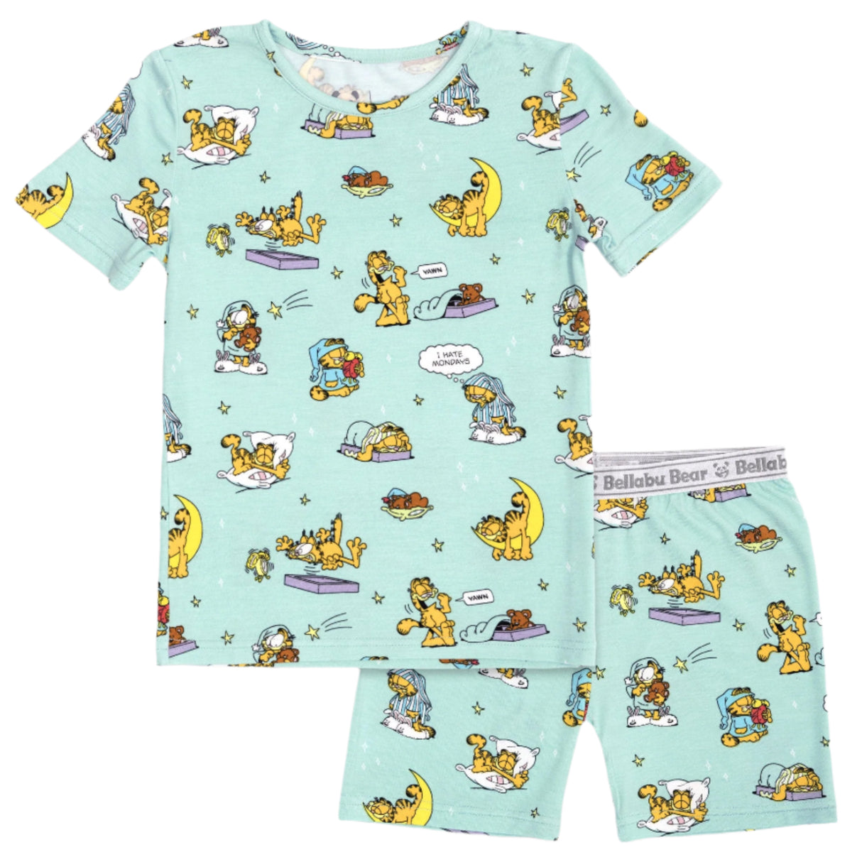 Garfield: Lazy Mondays Bamboo Kids Pajama Short Set - HoneyBug