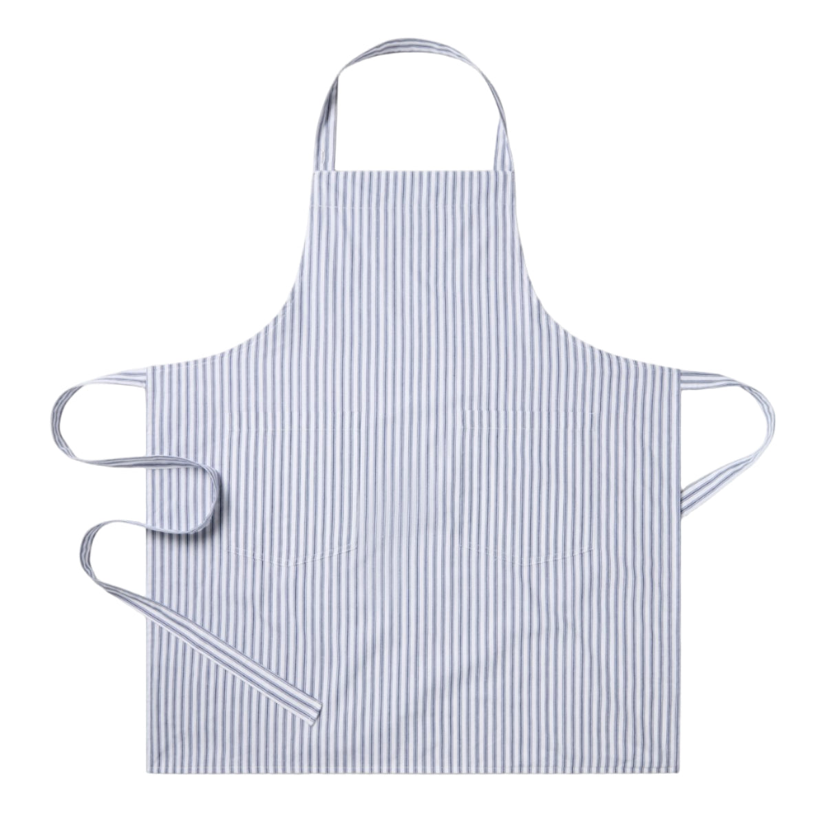 Adult Apron in Navy French Ticking - HoneyBug