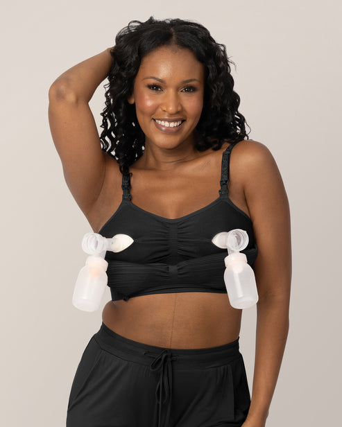 Sublime® Hands-Free Pumping & Nursing Bra | Black - HoneyBug