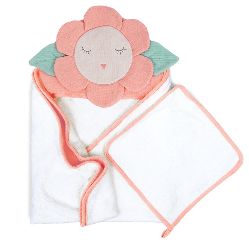Petit Flower Towel and Washcloth Set - HoneyBug