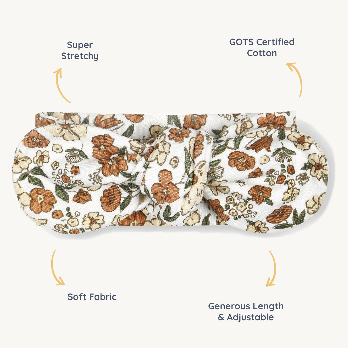 Organic Headwrap - Daffodil - HoneyBug