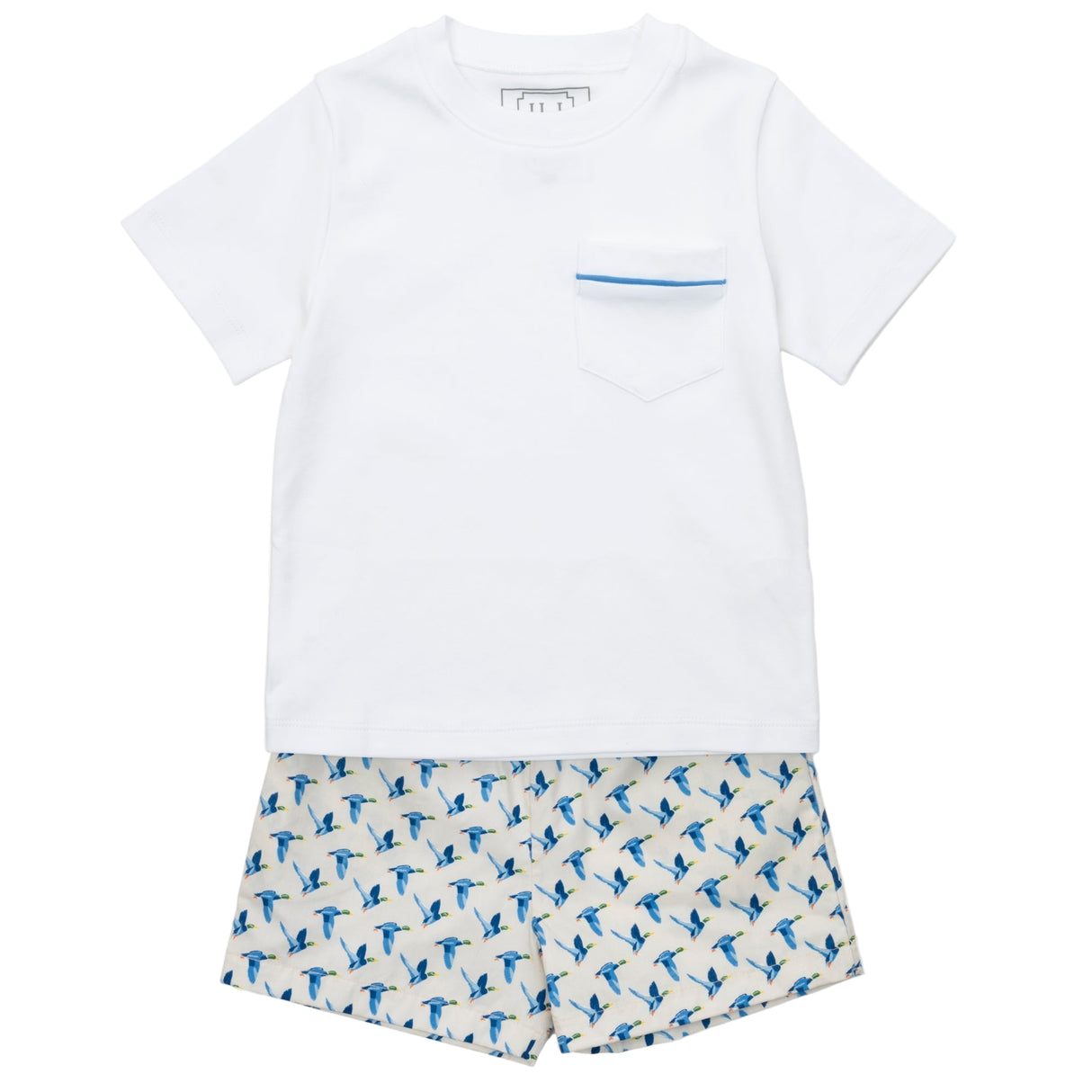Hudson Boys' Short Set - Mallard Ducks - HoneyBug