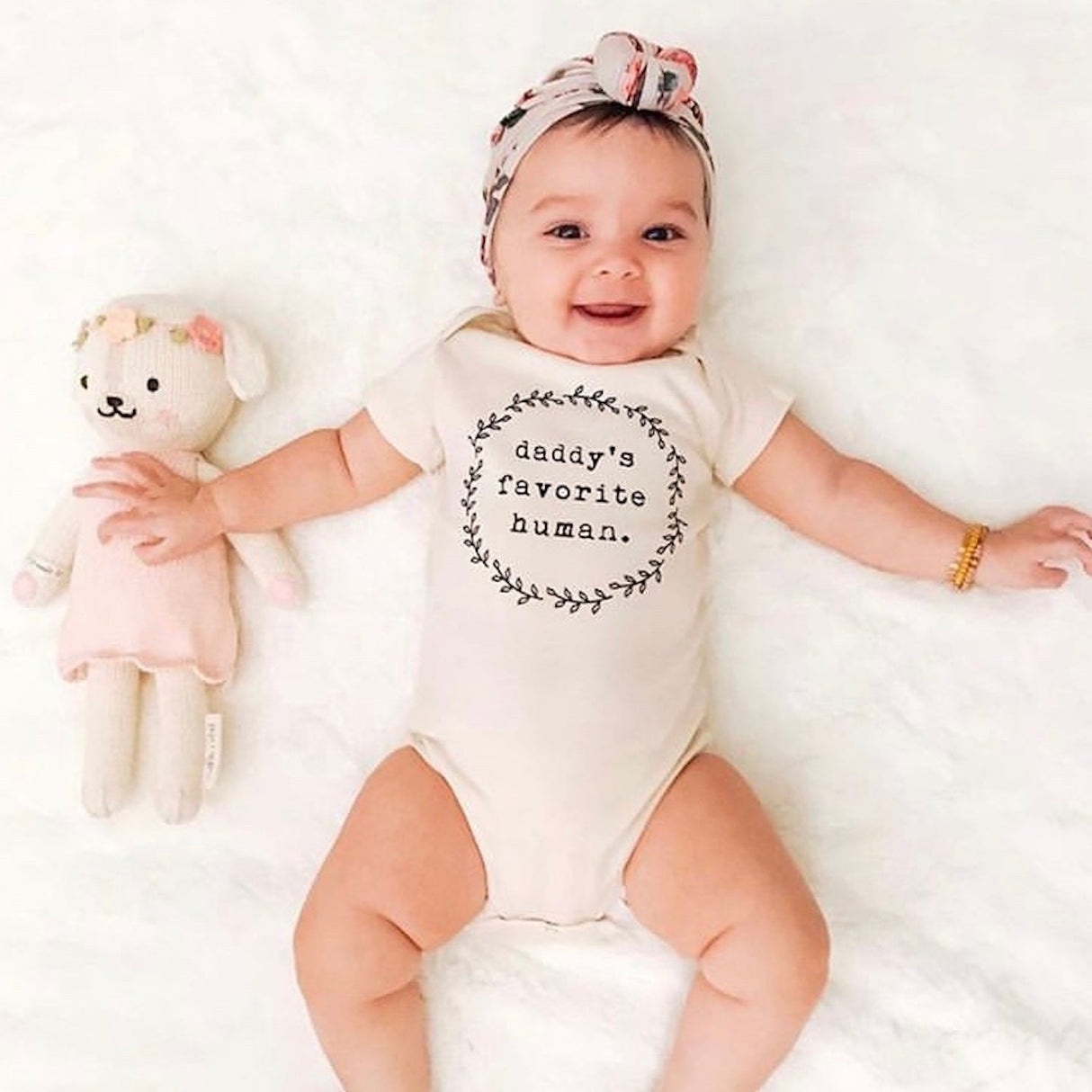 Daddy's Favorite Human - Organic Cotton Bodysuit - HoneyBug