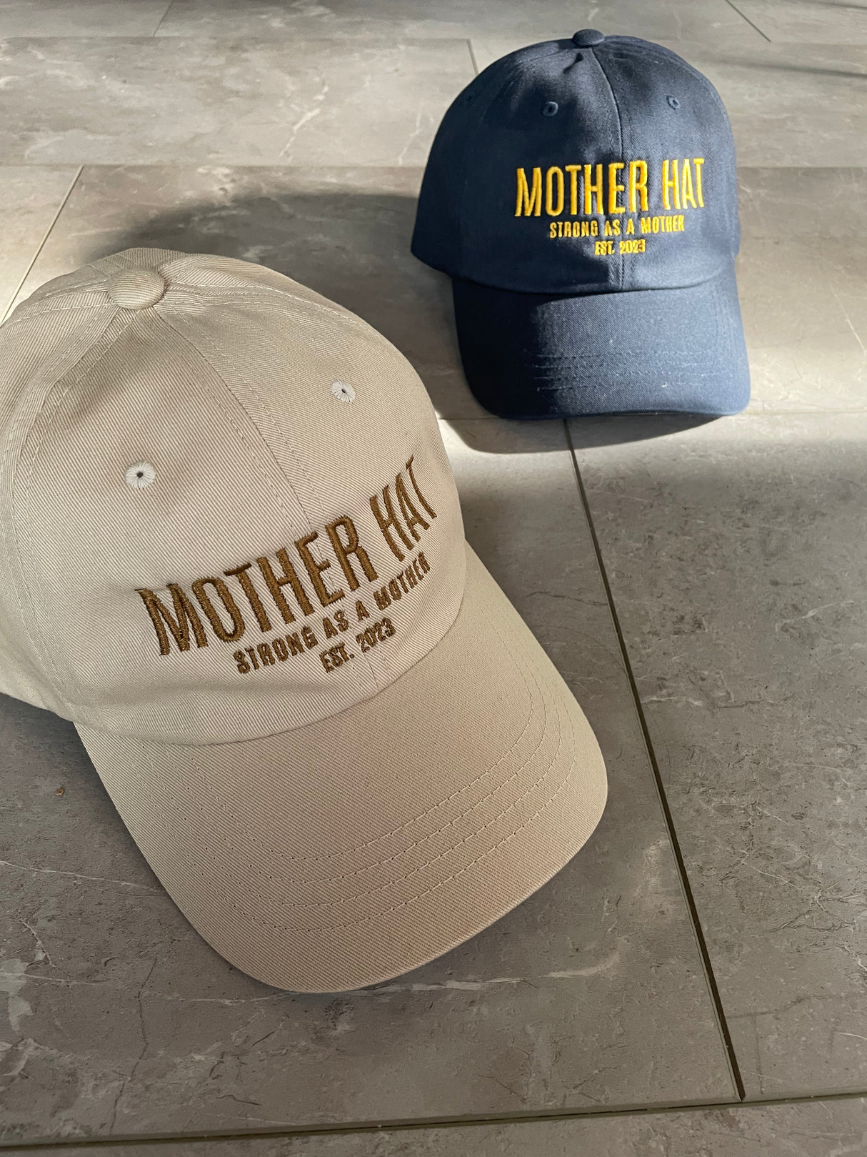 The Mother Hat Embroidered Dad Hat- Navy - HoneyBug