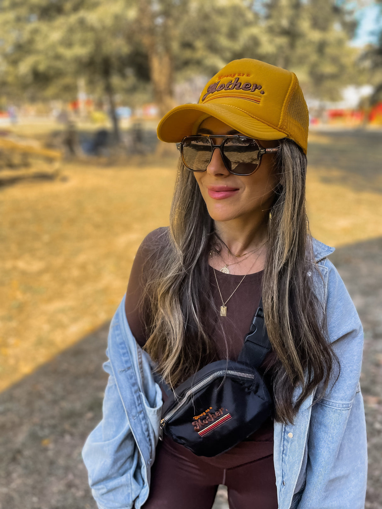 Strong as a mother™- Embroidered Belt Bag - HoneyBug