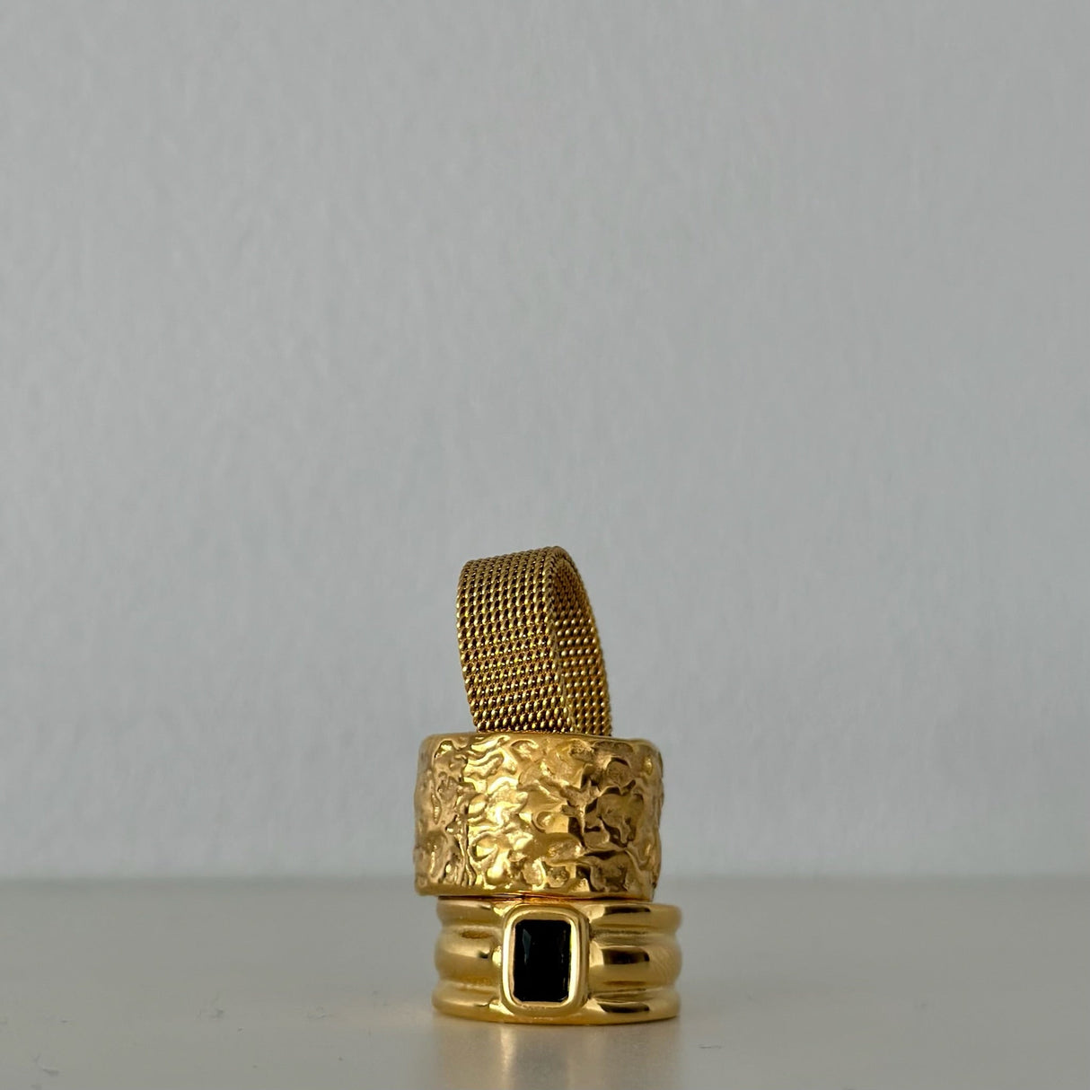 Logan Textured Ring - HoneyBug