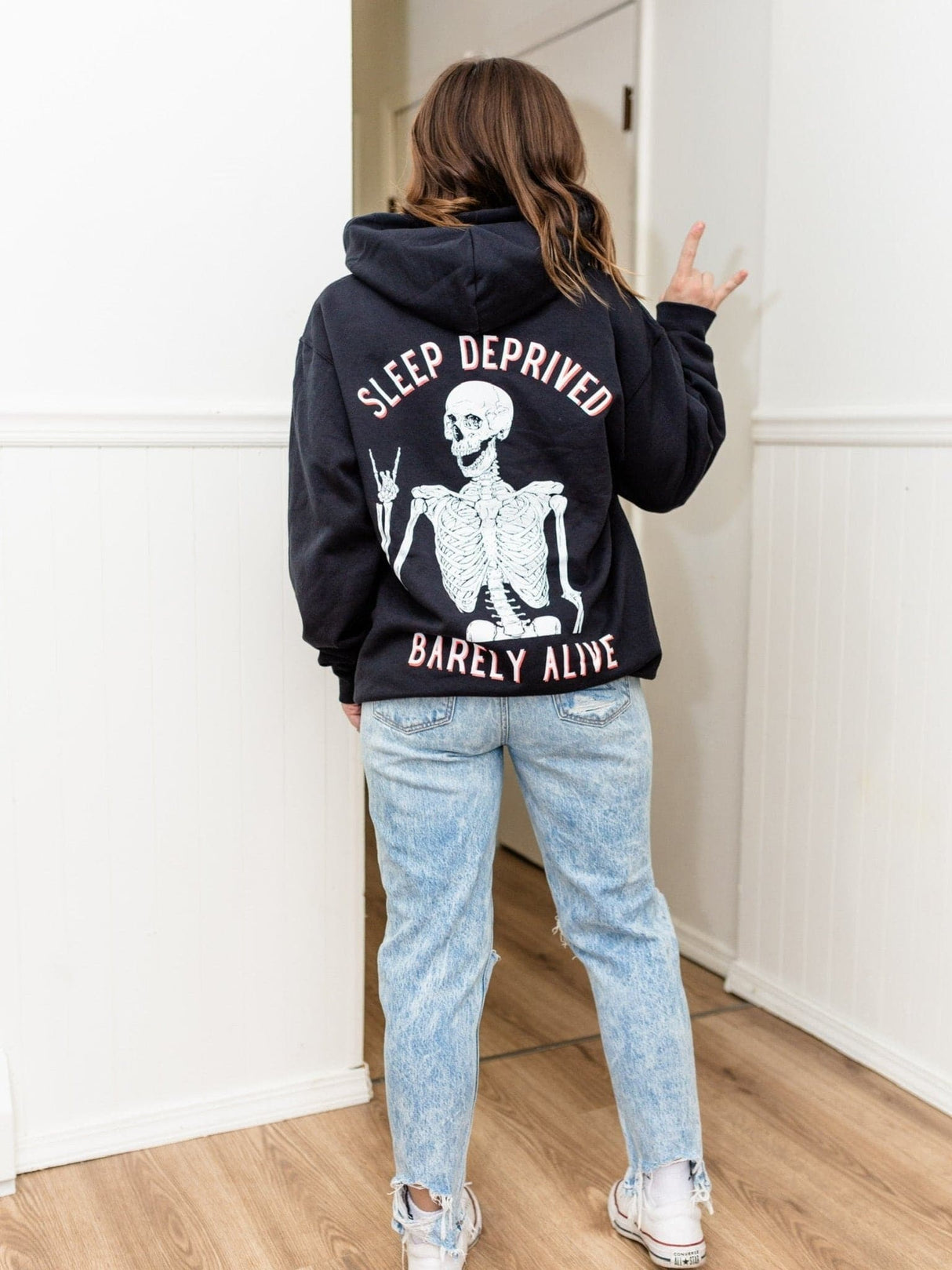 Sleep Deprived Barely Alive Hoodie - HoneyBug