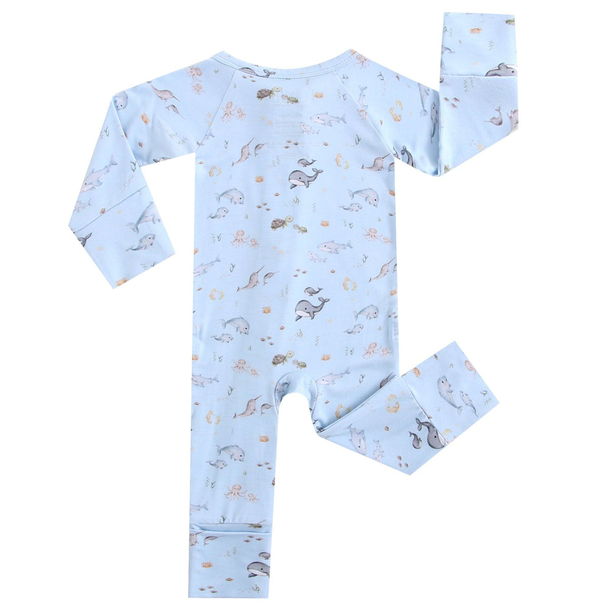 Sea of Love Zippered Baby Romper