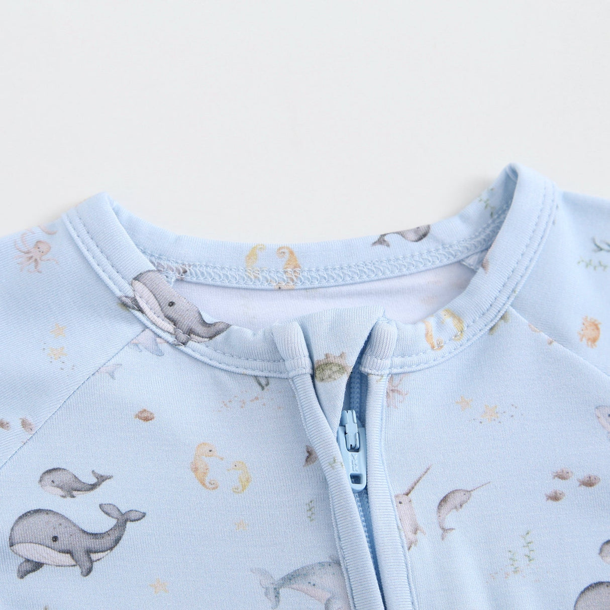 Sea of Love Zippered Baby Romper