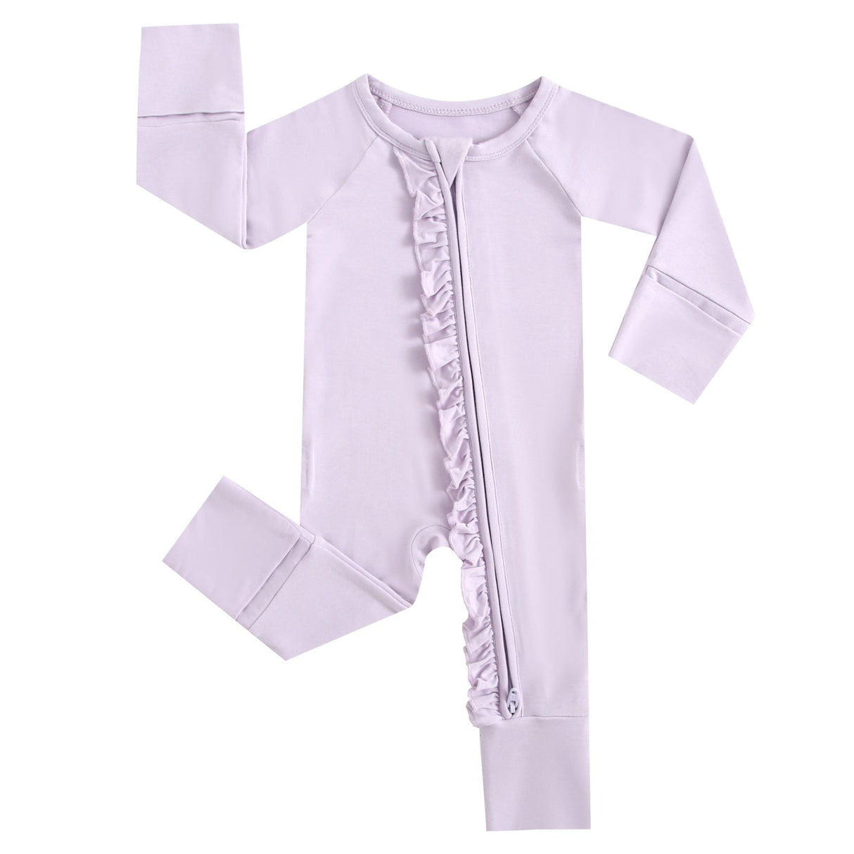 Wisteria Ruffled Zippered Baby Romper