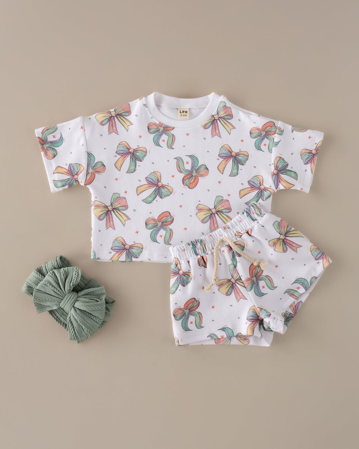 Shorts Set | Happy Bows - HoneyBug
