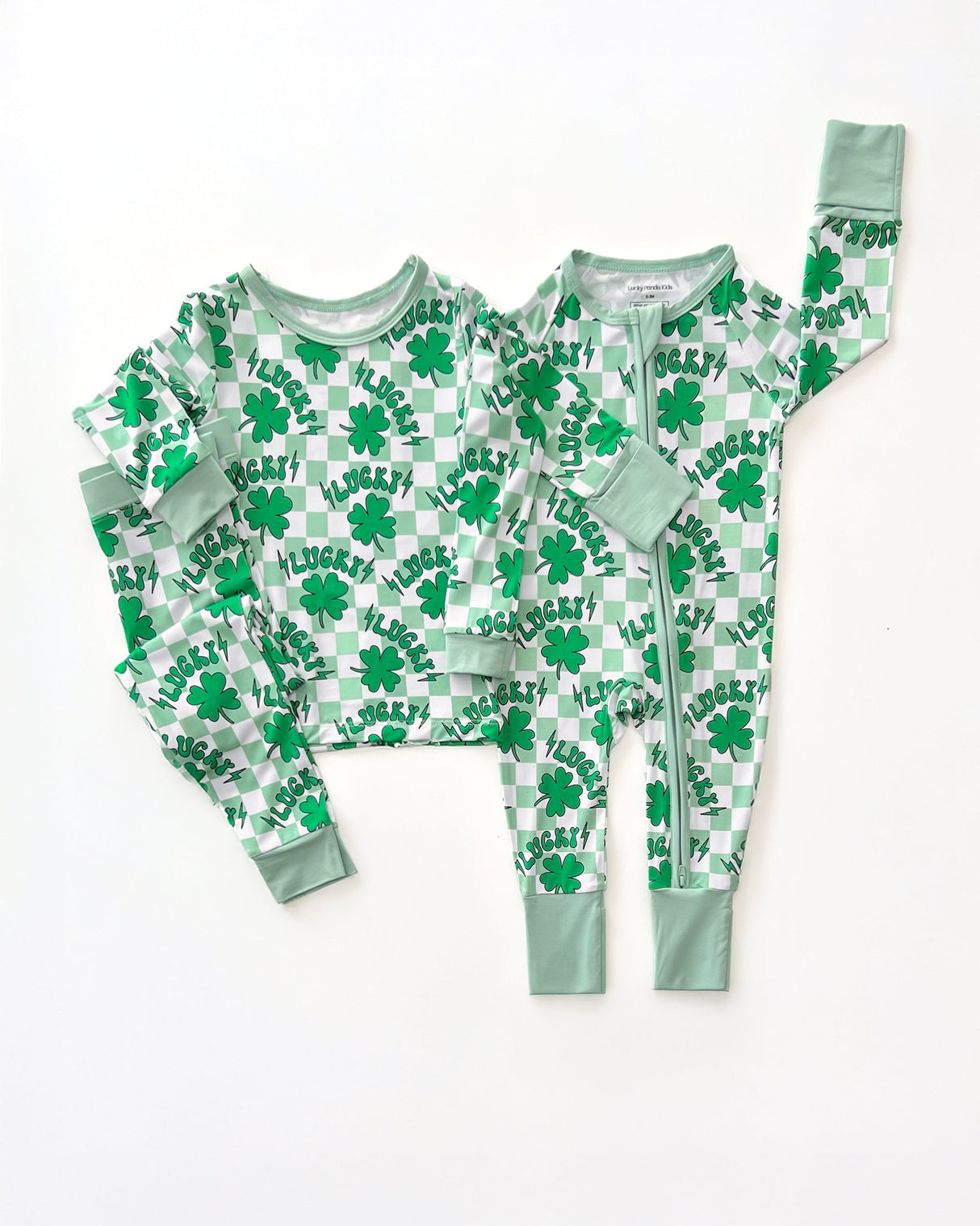 Bamboo Two Piece Set | Lucky Shamrock - HoneyBug