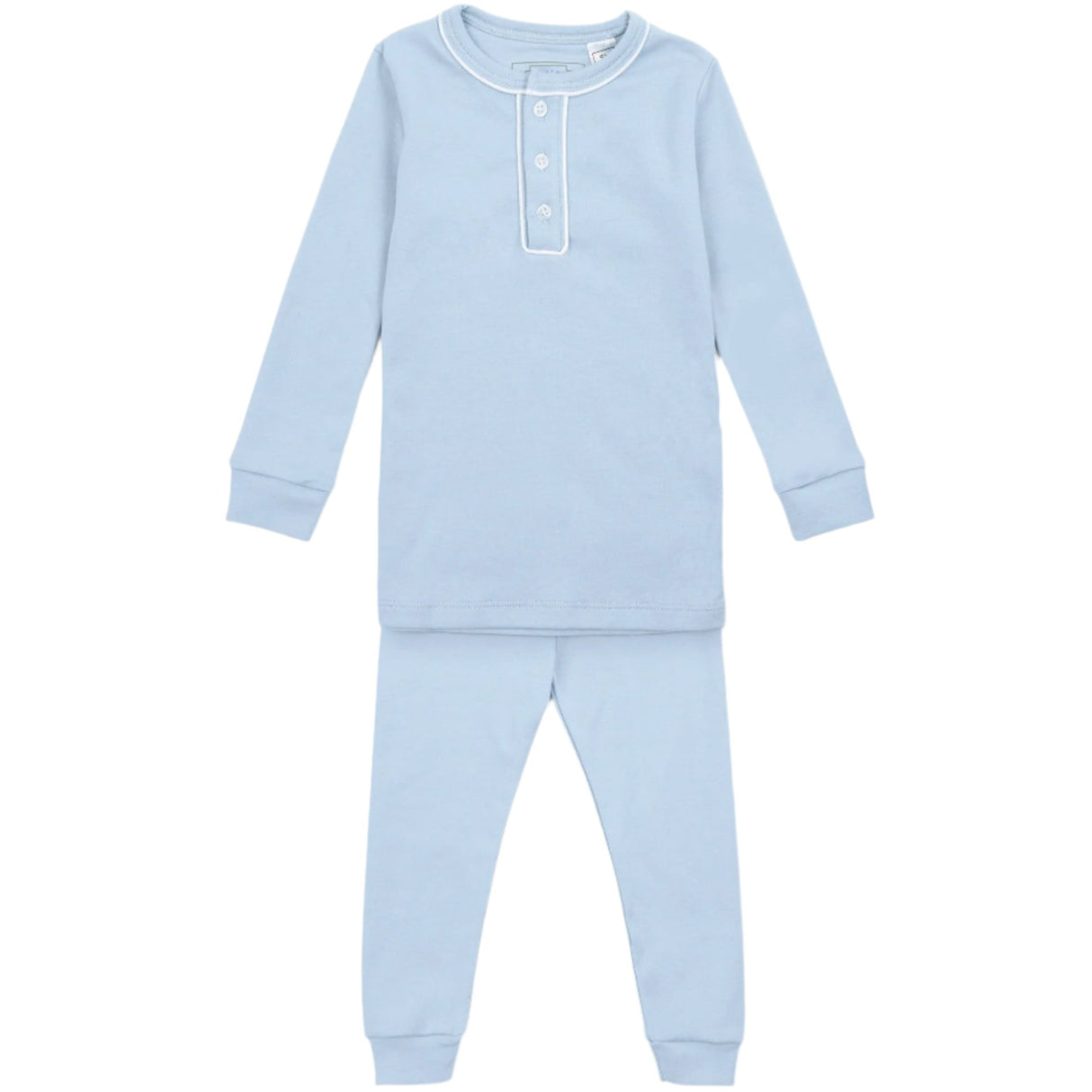 Jack Boys' Pima Cotton Pajama Pant Set - Light Blue - HoneyBug