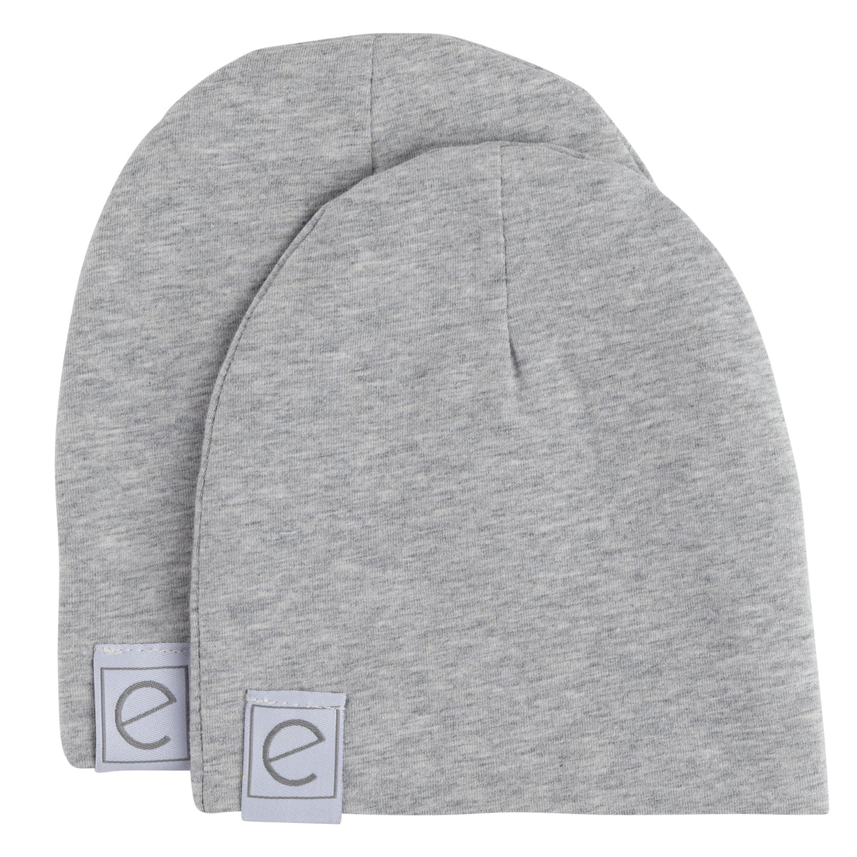 Jersey Knit Cotton Swaddle Blanket and Beanie Gift Set - Heather Grey - HoneyBug