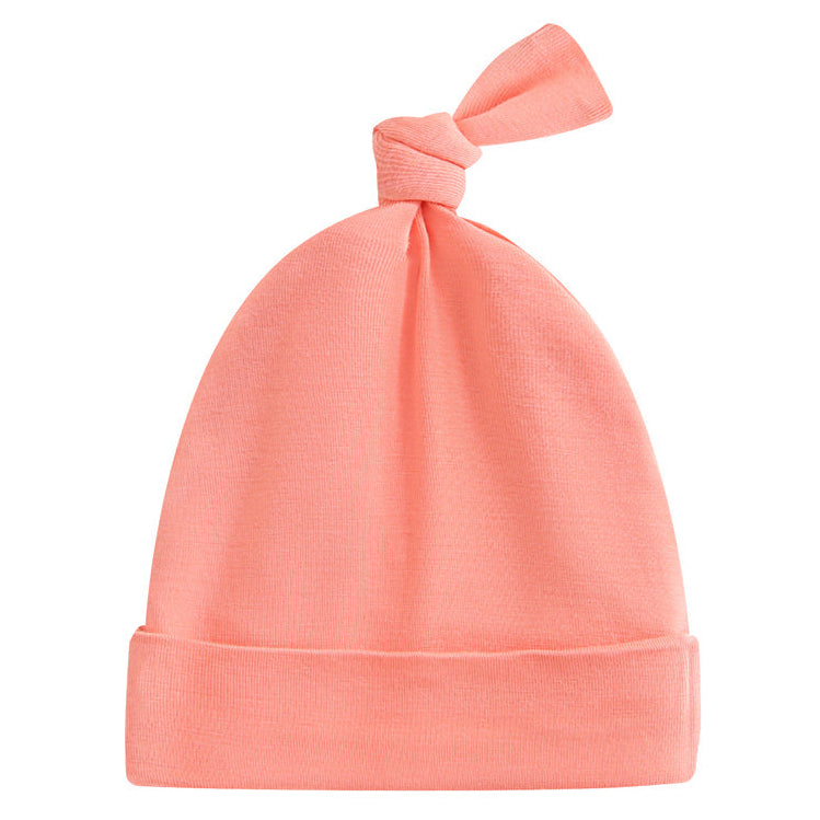 Joyful Coral Baby Beanie Hat - HoneyBug