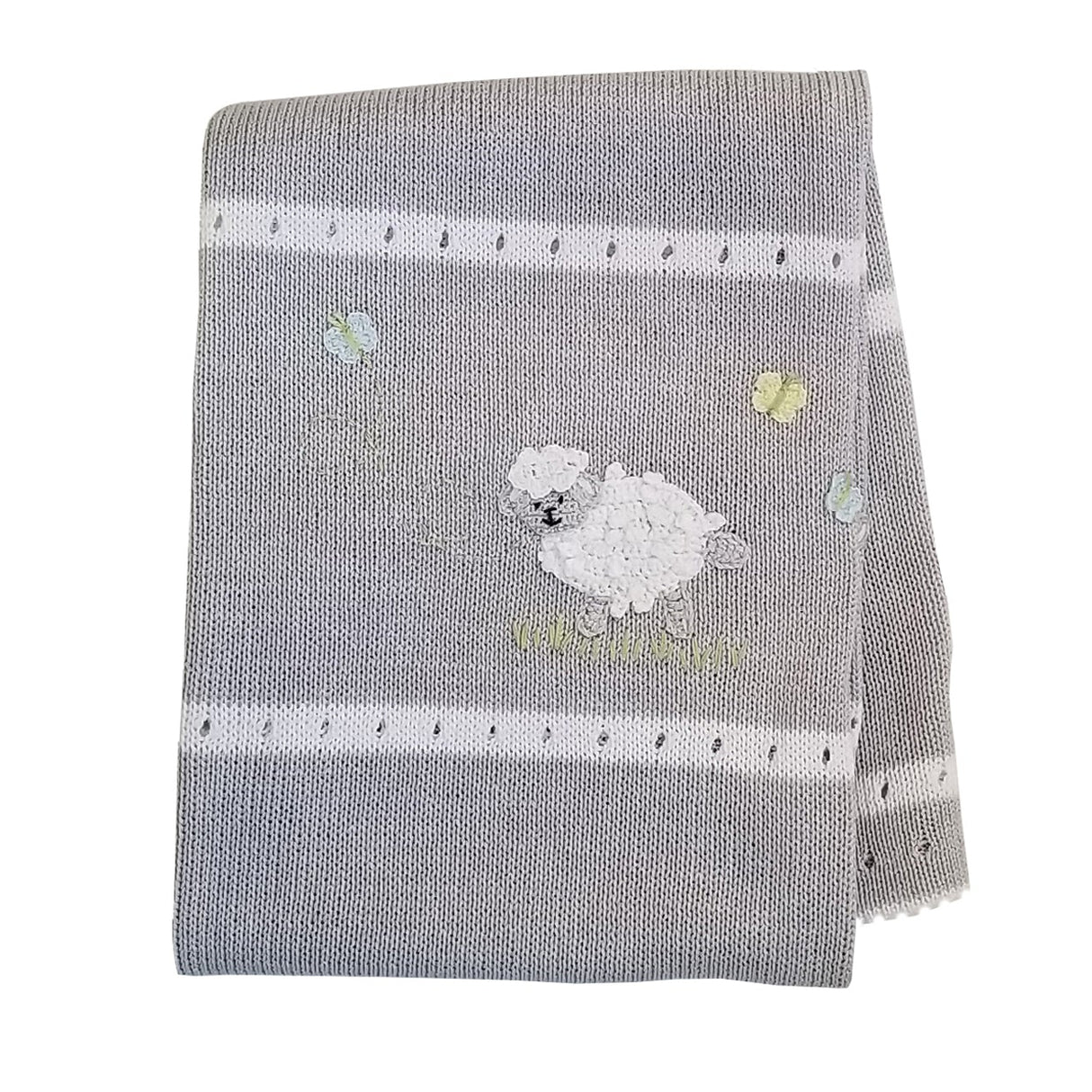 Lamb Baby Blanket, Grey