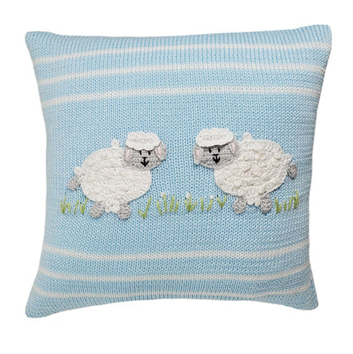 Lamb 10" Pillow, Blue