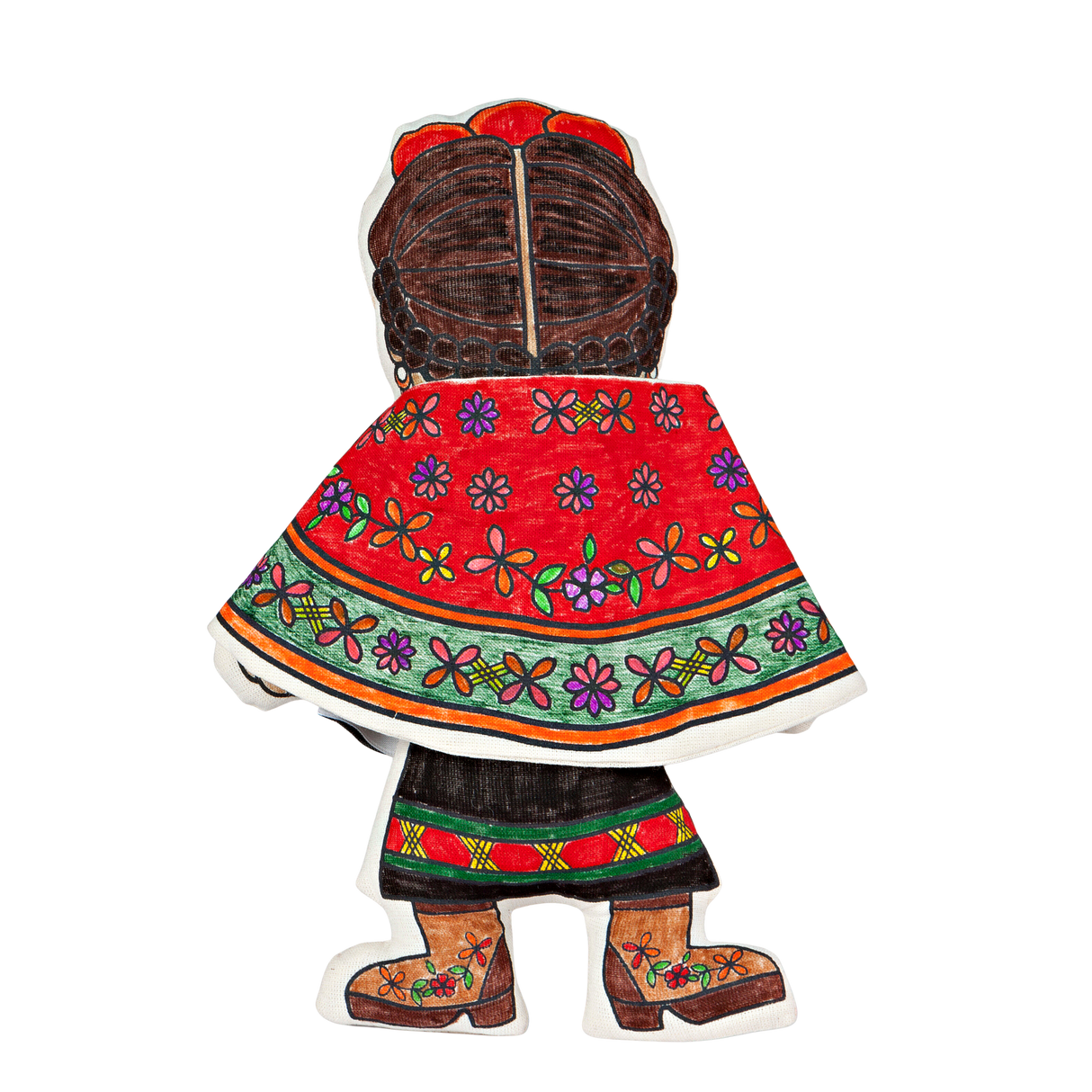 Kiboo Kids Artists Series: Frida with Shawl Coloring Set - Washable and Reusable for Creative Play - HoneyBug