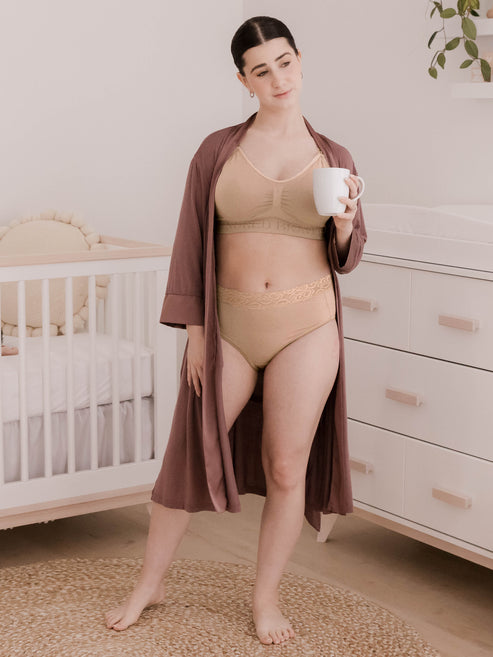 High-Waisted Postpartum Recovery Panties (5-Pack) | Assorted Neutrals - HoneyBug