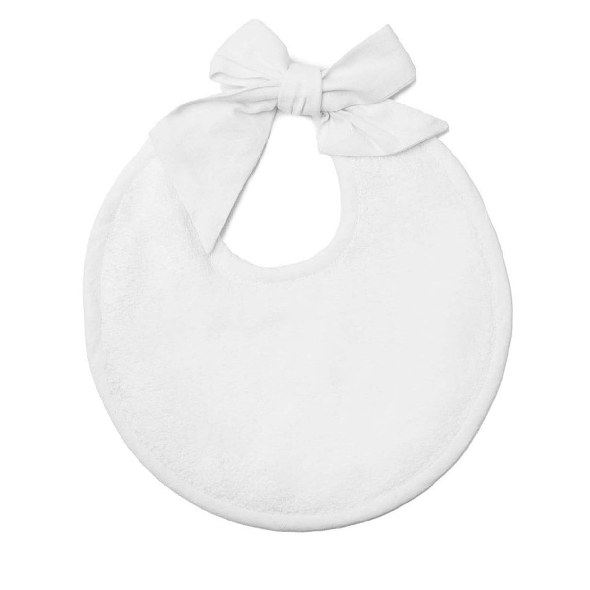 Newborn Bib | White Linen - HoneyBug