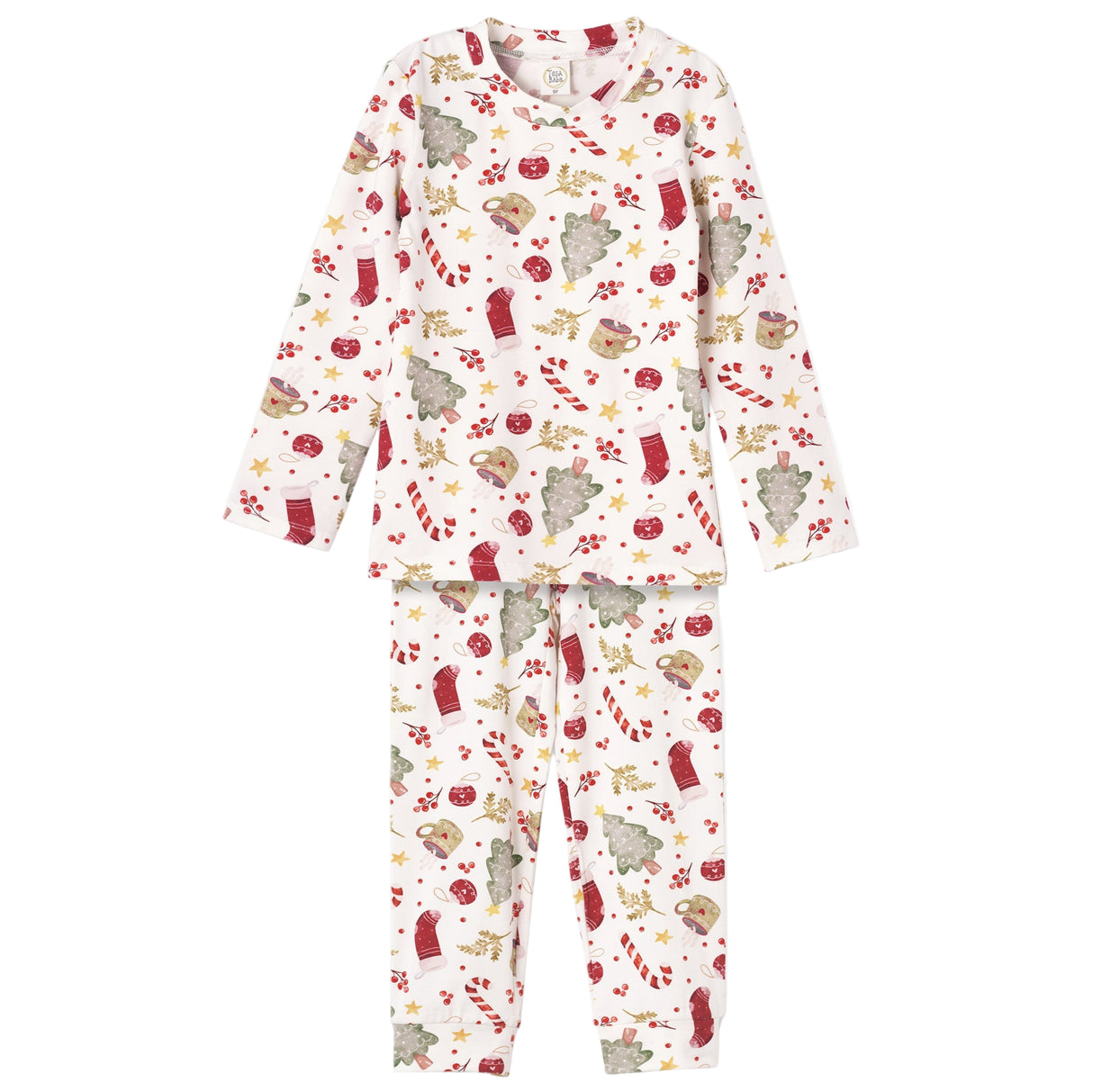 Kids’ Christmas Pajama Set – Soft Bamboo Holiday Sleepwear - Noel - HoneyBug