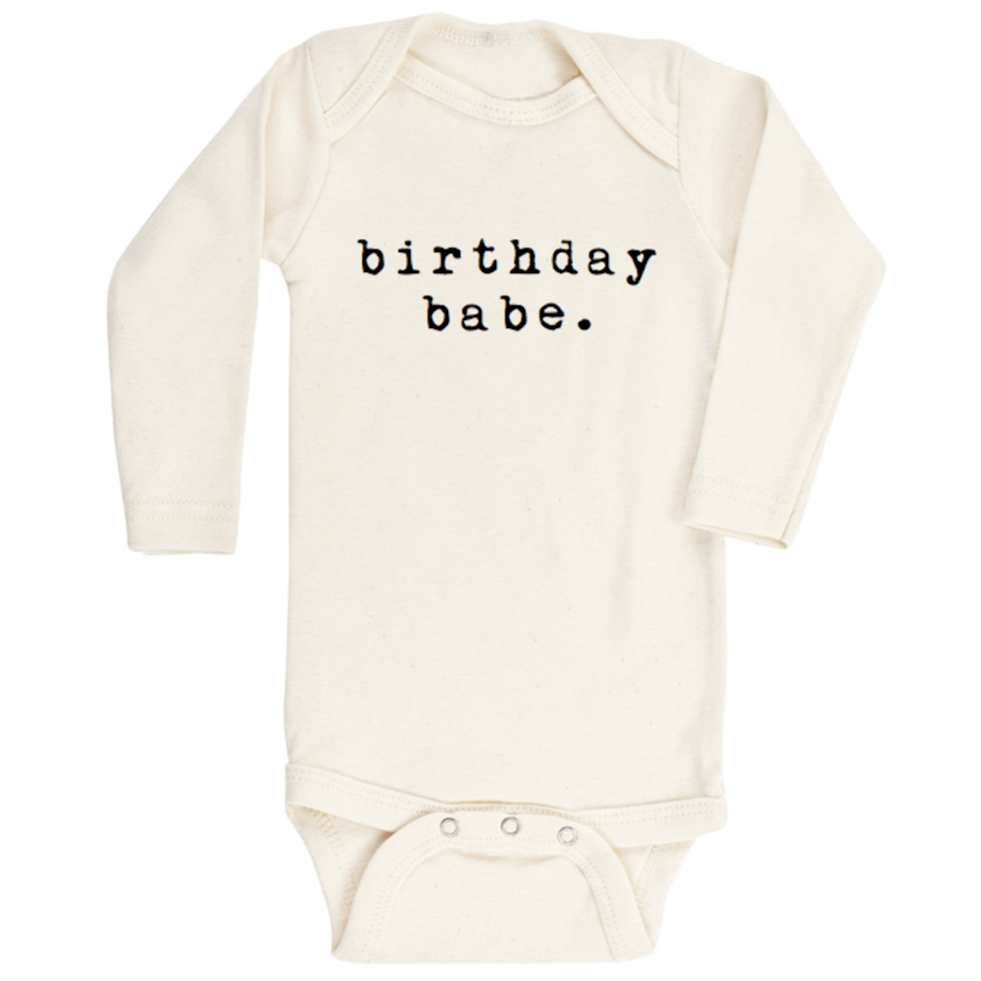 Birthday Babe - Long Sleeve Organic Cotton Bodysuit - HoneyBug