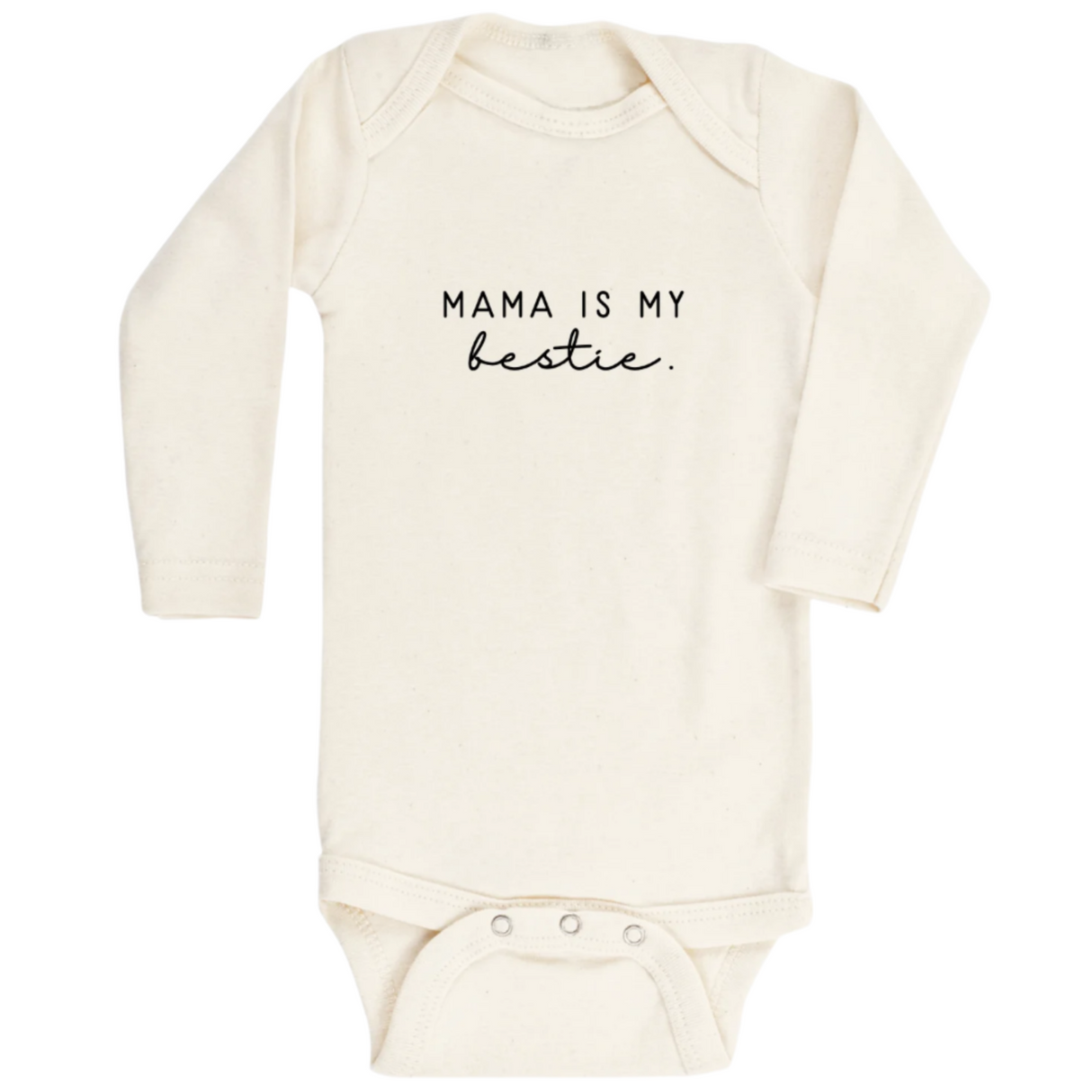 Mama is My Bestie - Long Sleeve Organic Bodysuit - HoneyBug