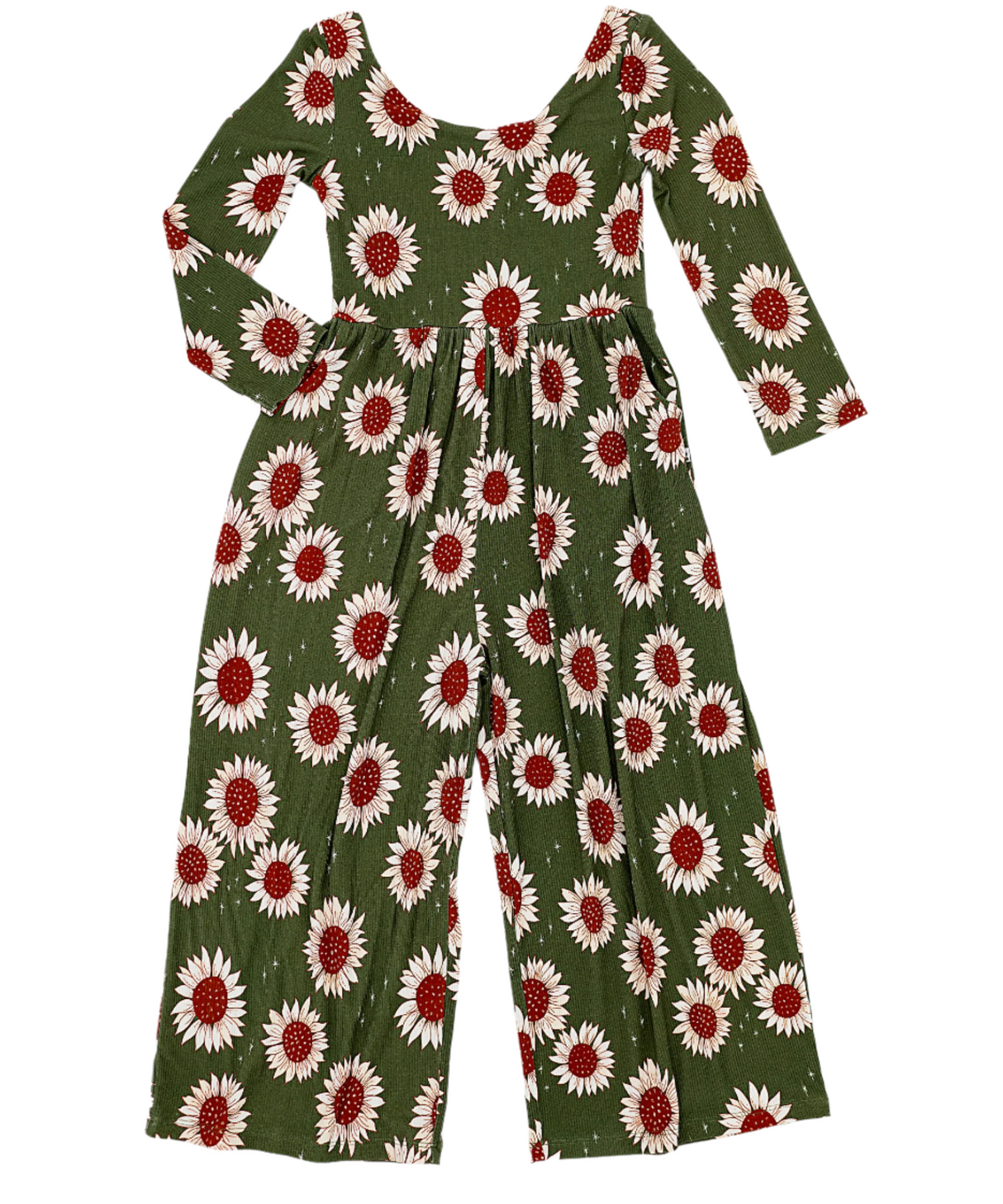 Rustic Blooms Ribbed Romper - HoneyBug