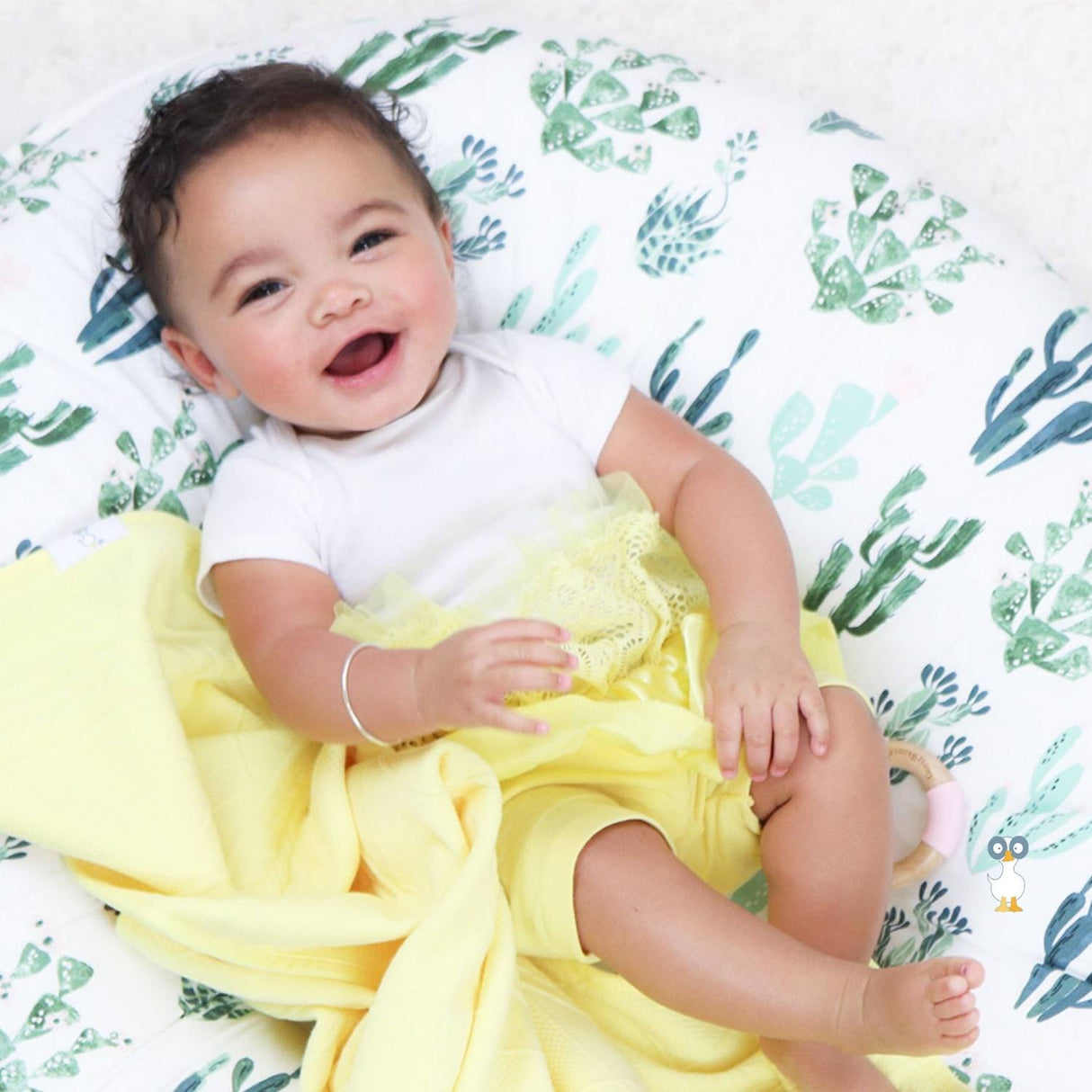 Yellow Knit Blanket - HoneyBug