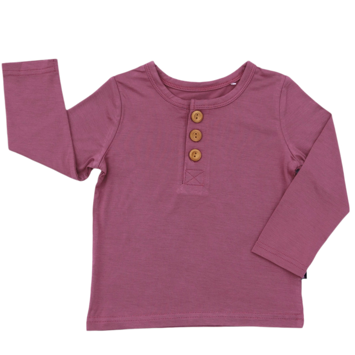 HENLEY LONG SLEEVE- Mauve - HoneyBug