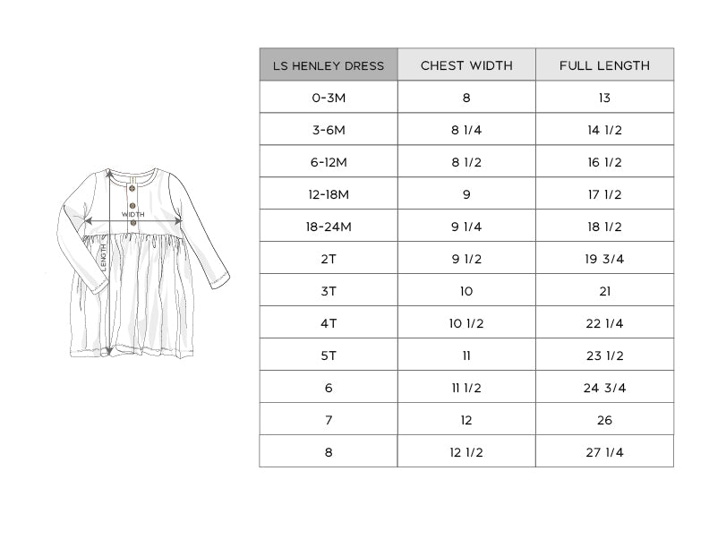 Long Sleeve Henley Dress - HoneyBug