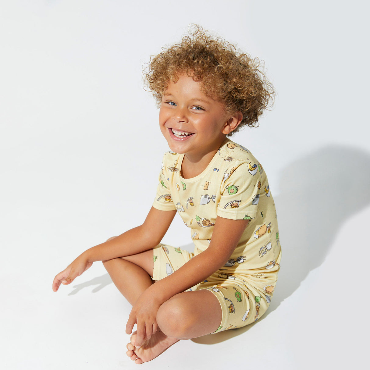 Love You Brunches Bamboo Kids Pajama Short Set - HoneyBug