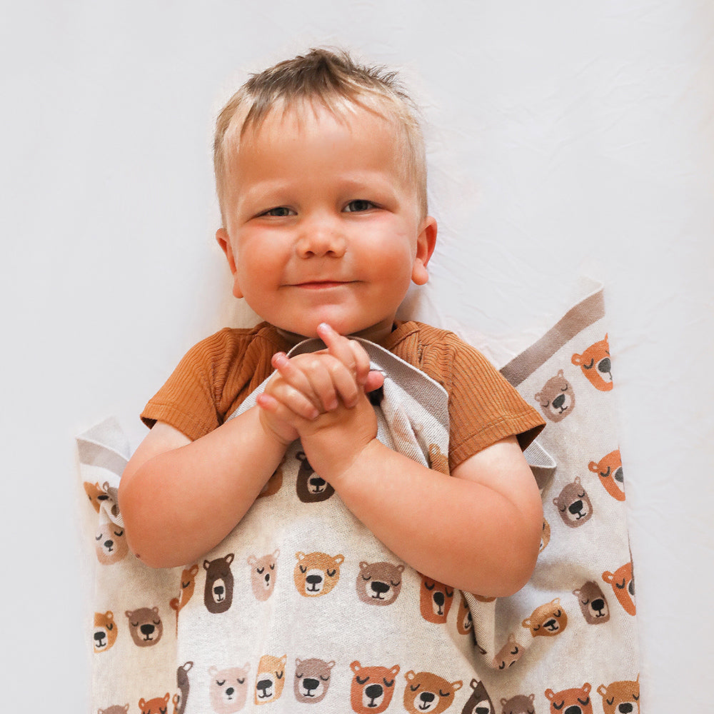 Little Dreamer Organic Baby Blanket - Little Camper - HoneyBug