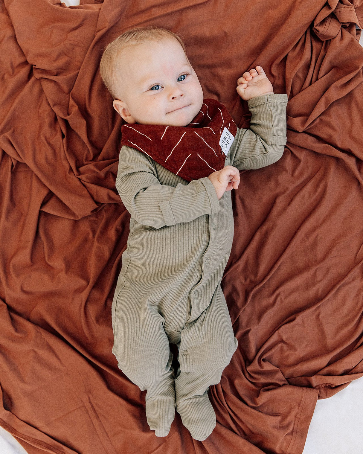 Rust Mudcloth Bib - HoneyBug