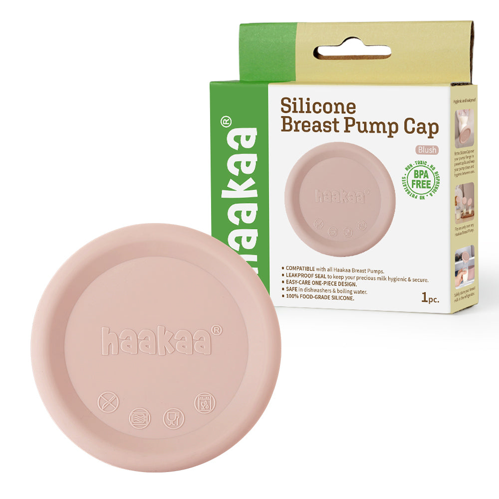 Haakaa Silicone Breast Pump Lid (1 pk) - Blush - HoneyBug