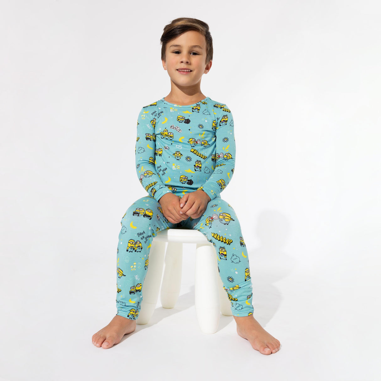 Minions Bello Banana Bamboo Kids Pajamas - HoneyBug