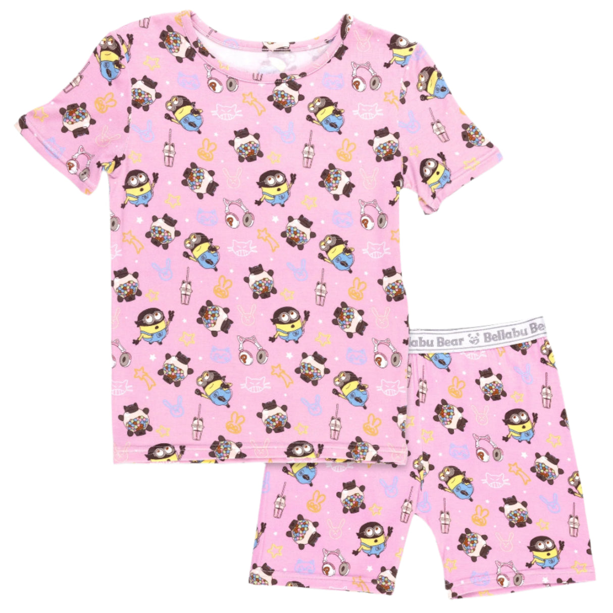 Despicable Me 4: Minions Always Popping Bamboo Kids Pajama Short Set - HoneyBug