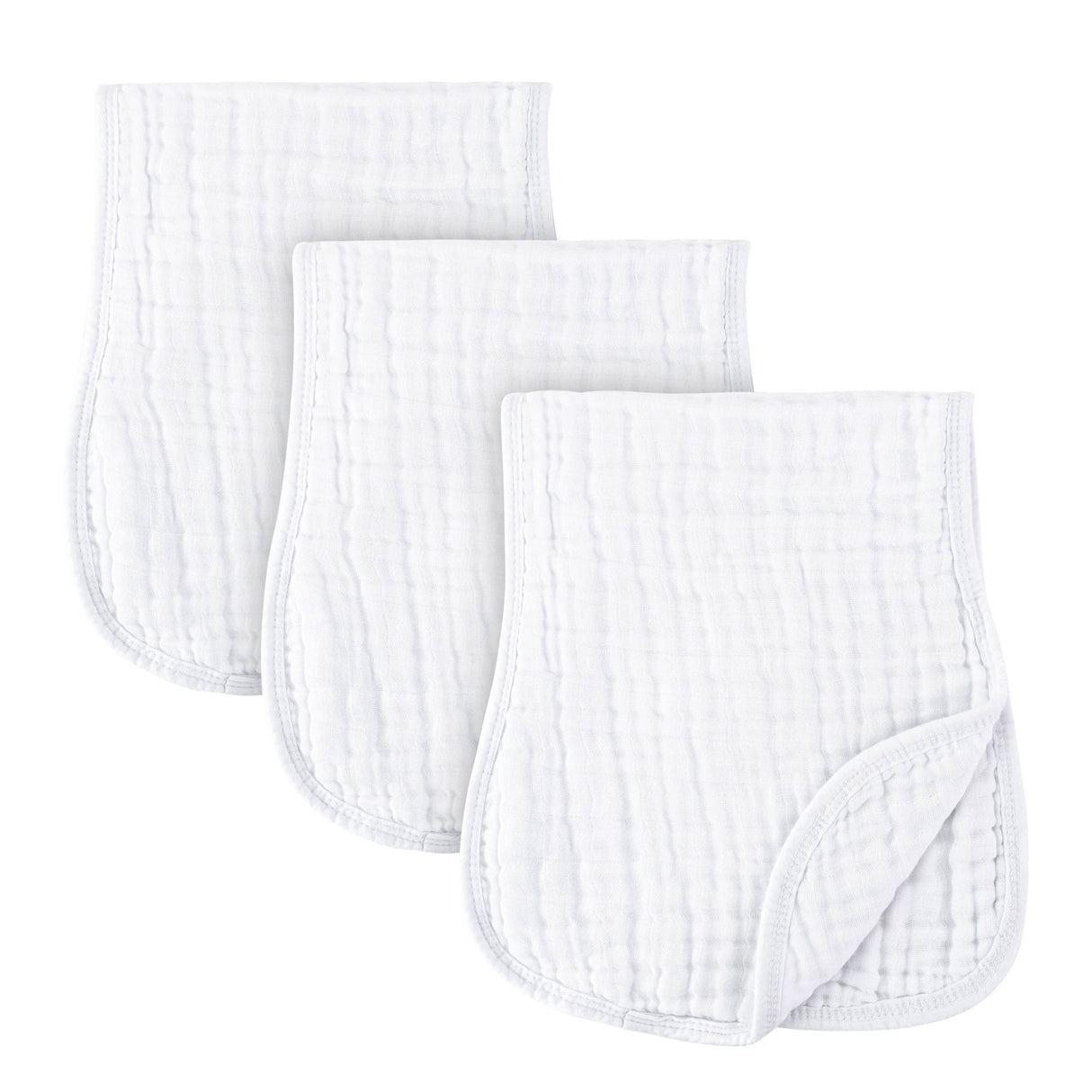 Muslin Burp Cloth - Solid White - HoneyBug