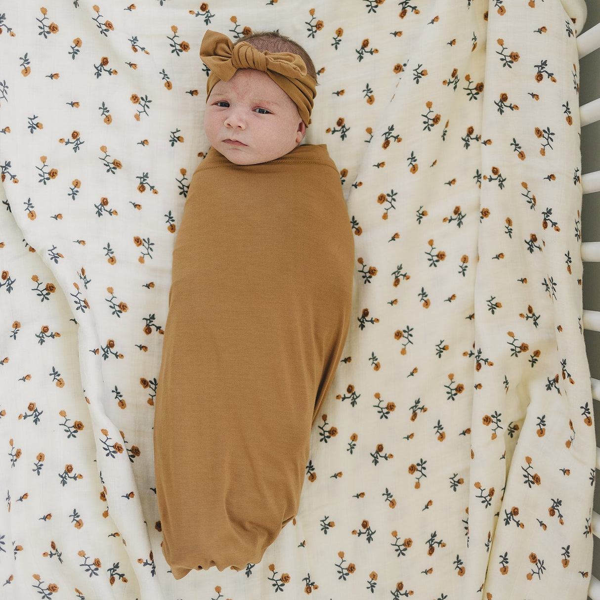 Mustard Bamboo Hat OR Head Wrap Set - HoneyBug