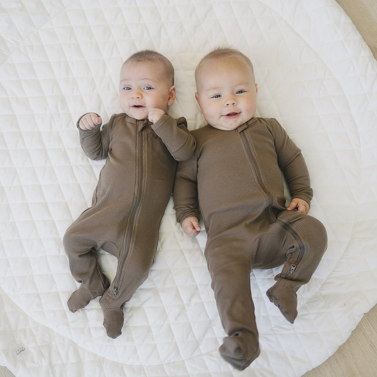 Cocoa Organic Cotton Ribbed Zipper - HoneyBug