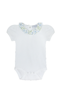 Blue Vines Print Onesie Set - HoneyBug